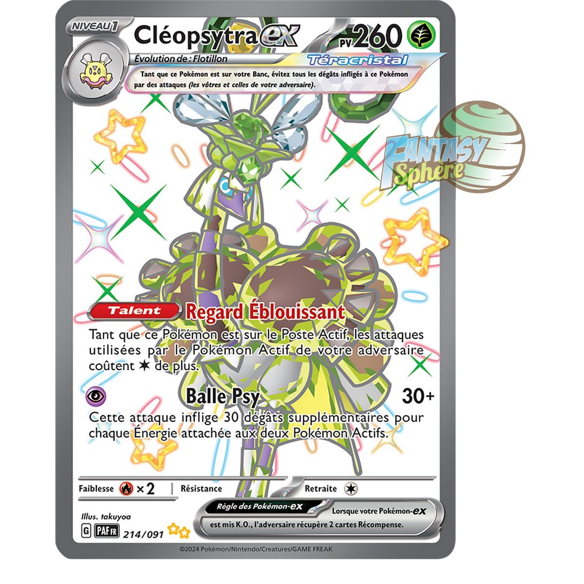 Cléopsytra EX -  Shiny Ultra Rare 214/91 - Ecarlate et Violet Destinées de Paldea