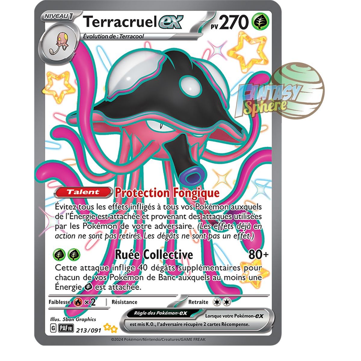 Terracruel EX -  Shiny Ultra Rare 213/91 - Ecarlate et Violet Destinées de Paldea