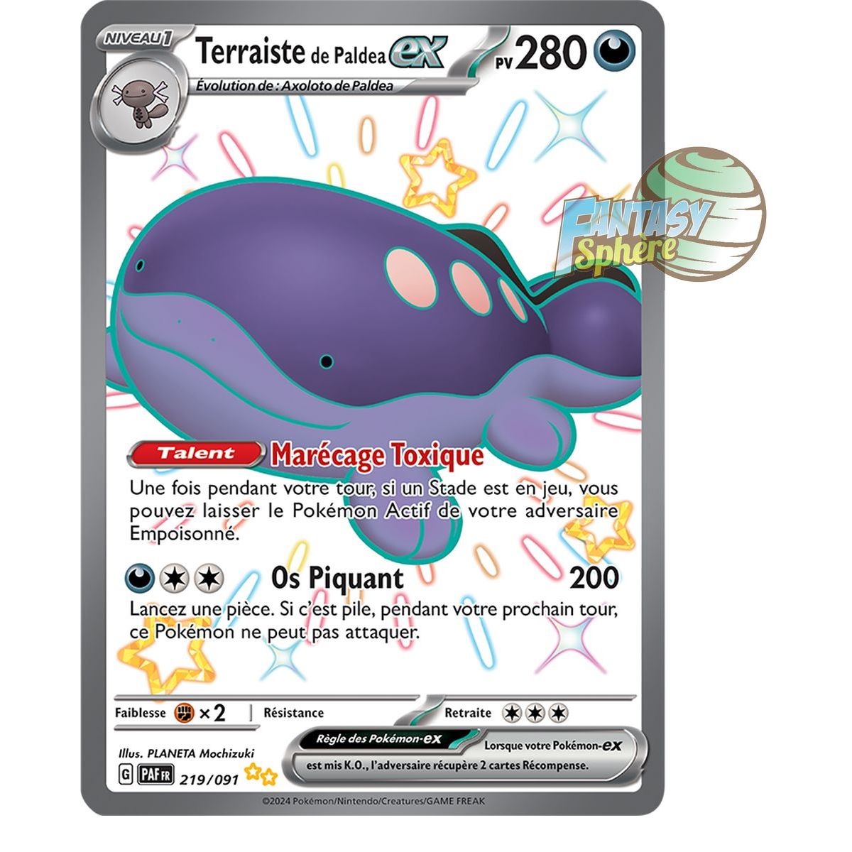 Terraiste de Paldea EX -  Shiny Ultra Rare 219/91 - Ecarlate et Violet Destinées de Paldea