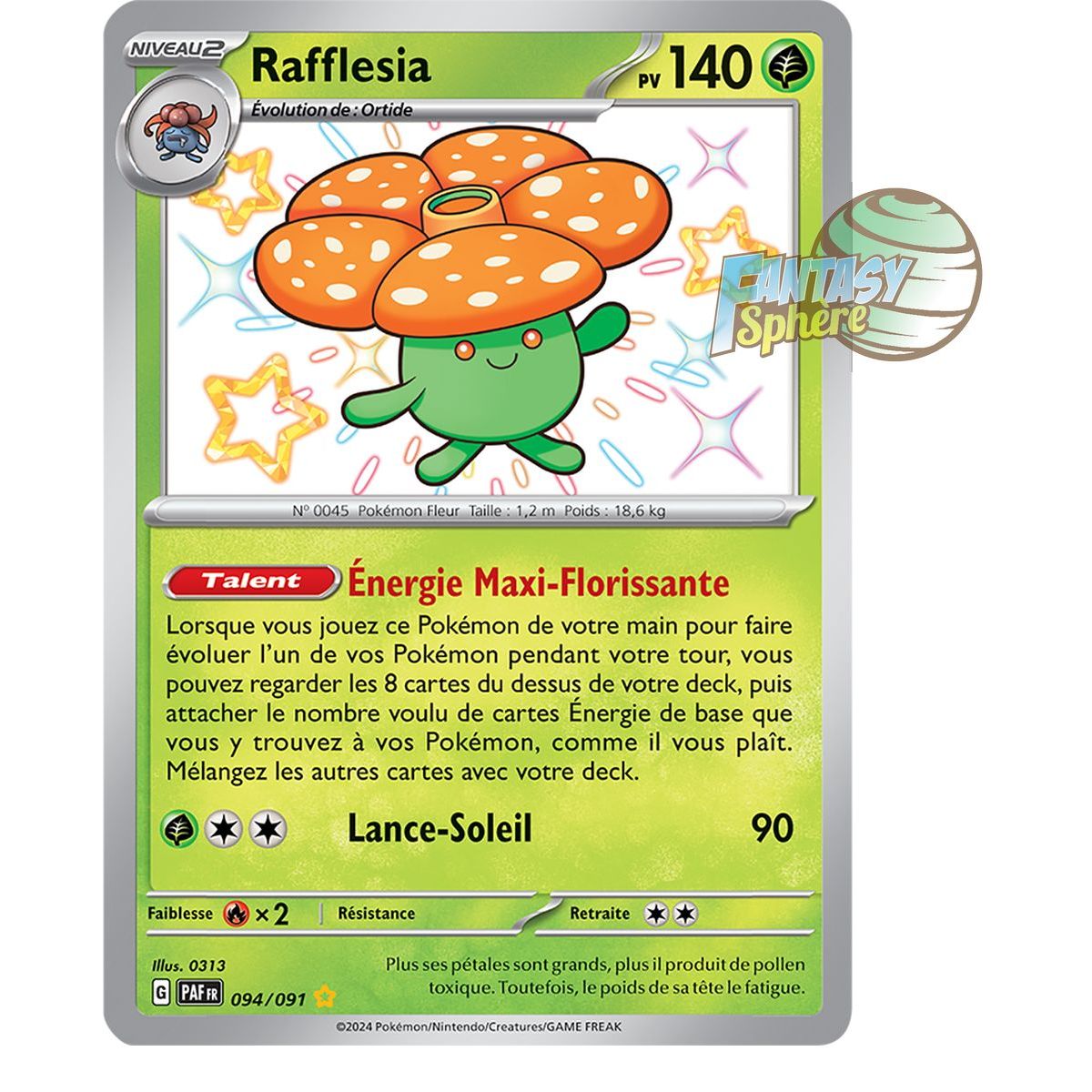 Rafflesia -  Shiny Rare 94/91 - Ecarlate et Violet Destinées de Paldea