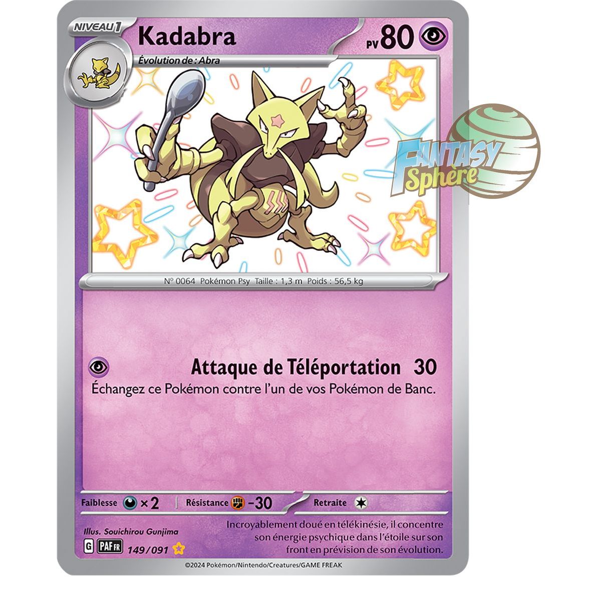 Kadabra -  Shiny Rare 149/91 - Ecarlate et Violet Destinées de Paldea