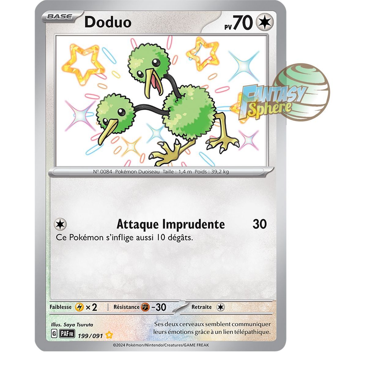 Doduo -  Shiny Rare 199/91 - Ecarlate et Violet Destinées de Paldea