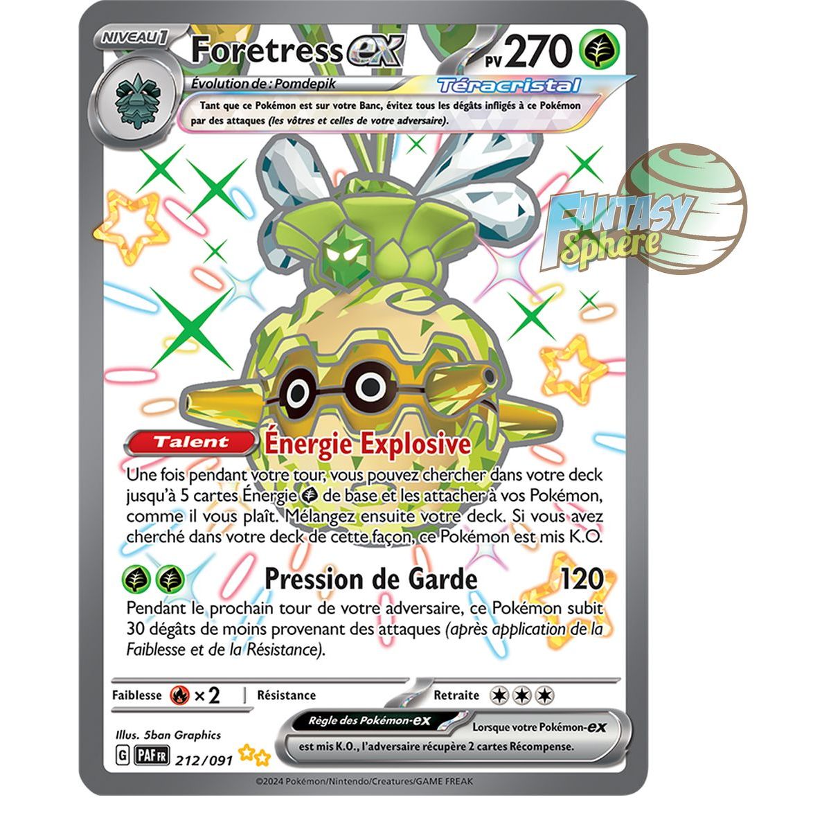 Item Foretress EX -  Shiny Ultra Rare 212/91 - Ecarlate et Violet Destinées de Paldea