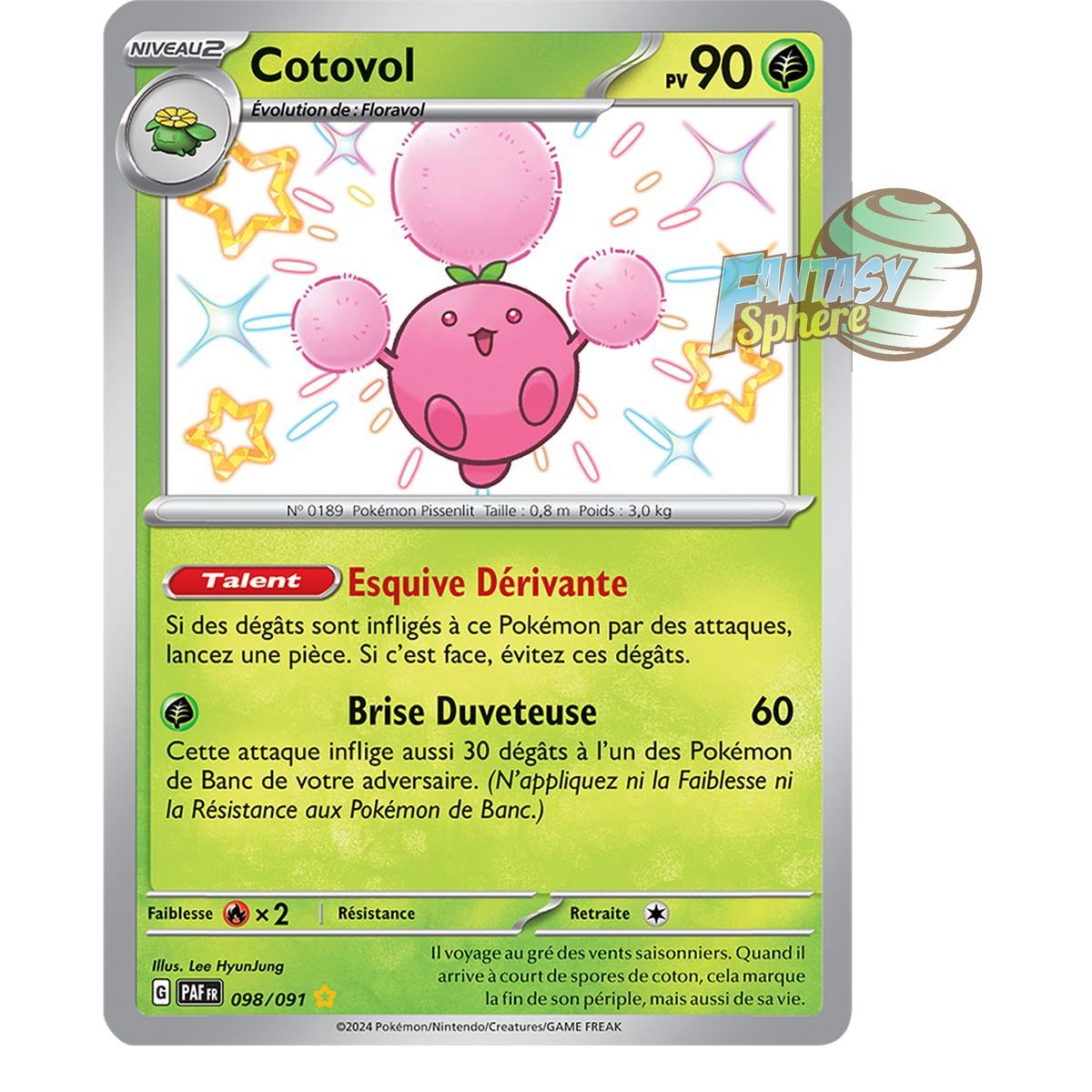 Cotovol -  Shiny Rare 98/91 - Ecarlate et Violet Destinées de Paldea