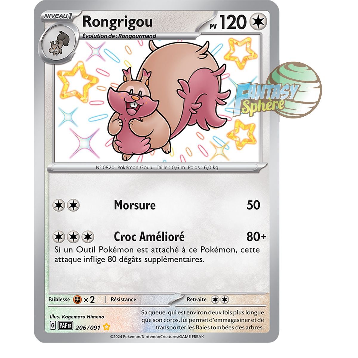 Rongrigou -  Shiny Rare 206/91 - Ecarlate et Violet Destinées de Paldea