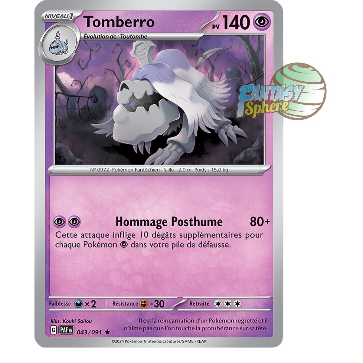 Tomberro - Holo Rare 43/91 - Ecarlate et Violet Destinées de Paldea