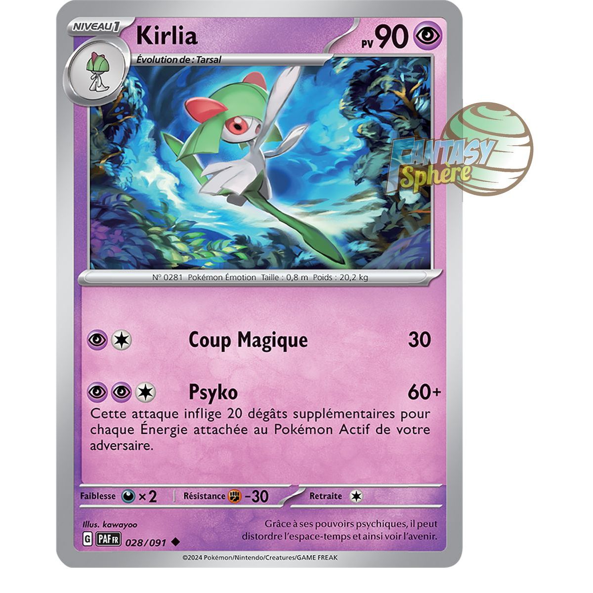 Kirlia - Reverse 28/91 - Ecarlate et Violet Destinées de Paldea