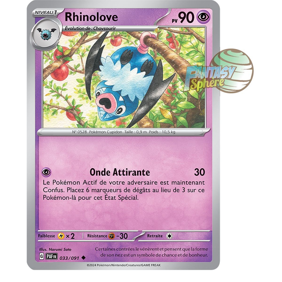 Rhinolove - Reverse 33/91 - Ecarlate et Violet Destinées de Paldea