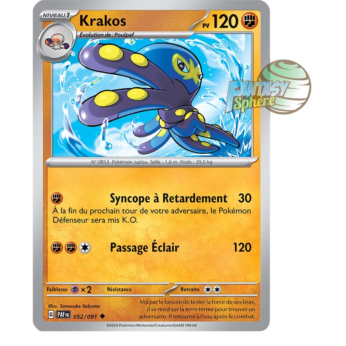 Krakos - Reverse 52/91 - Ecarlate et Violet Destinées de Paldea