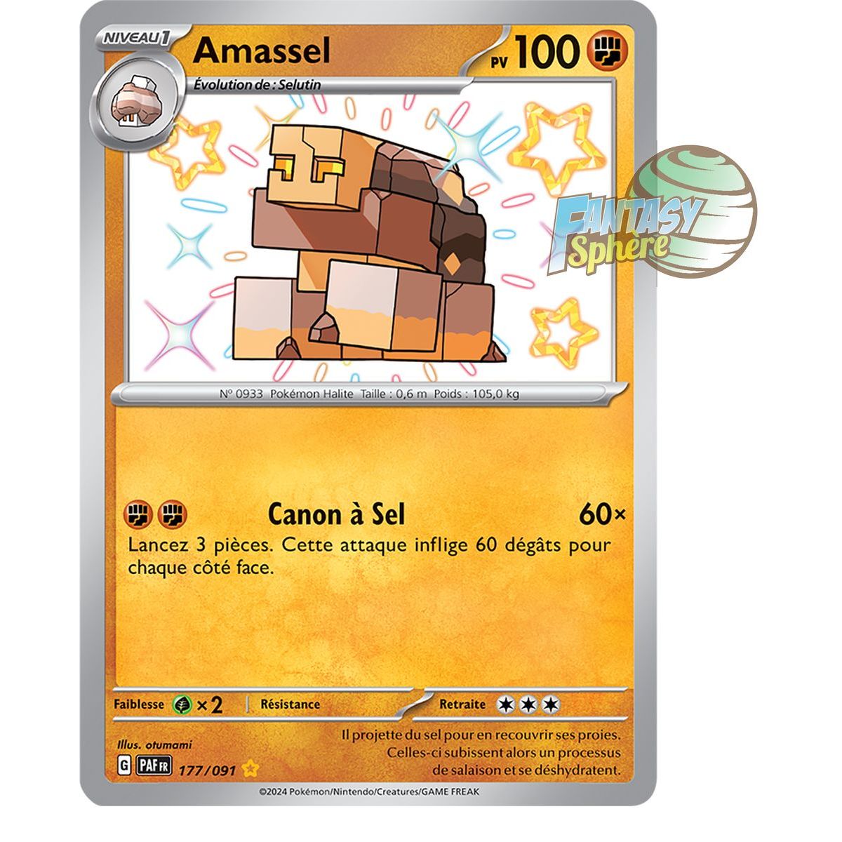 Amassel -  Shiny Rare 177/91 - Ecarlate et Violet Destinées de Paldea