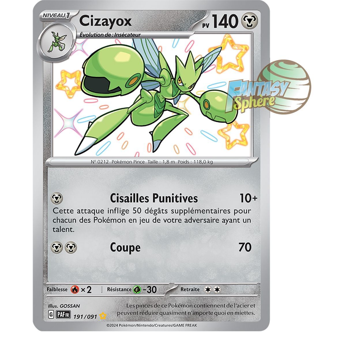 Cizayox -  Shiny Rare 191/91 - Ecarlate et Violet Destinées de Paldea