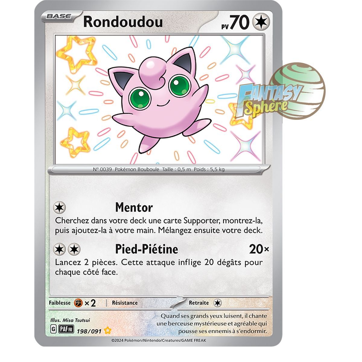 Rondoudou -  Shiny Rare 198/91 - Ecarlate et Violet Destinées de Paldea