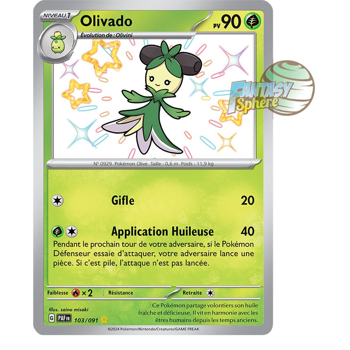 Olivado -  Shiny Rare 103/91 - Ecarlate et Violet Destinées de Paldea