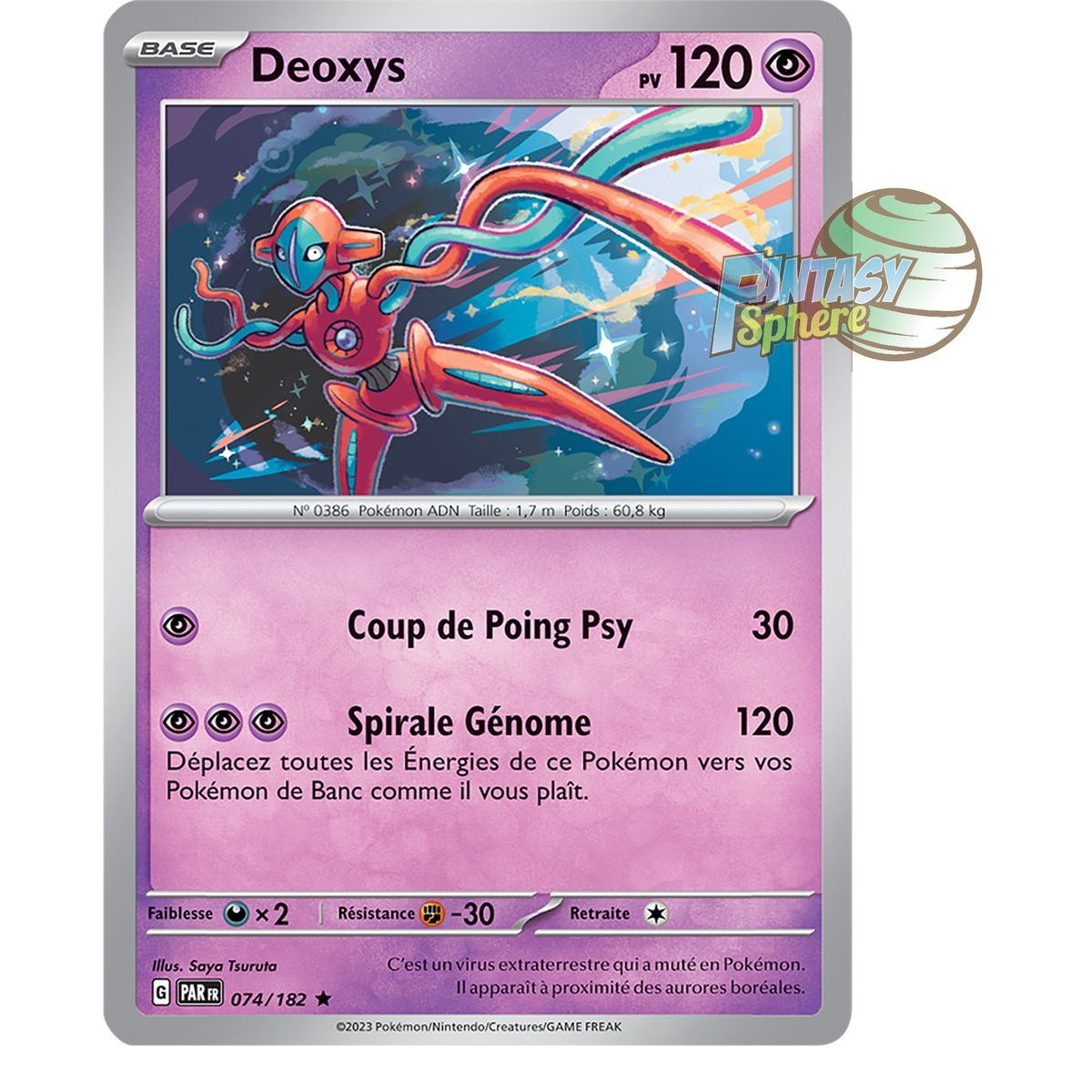 Deoxys - Holo Rare 74/182 - Ecarlate et Violet Faille Paradoxe