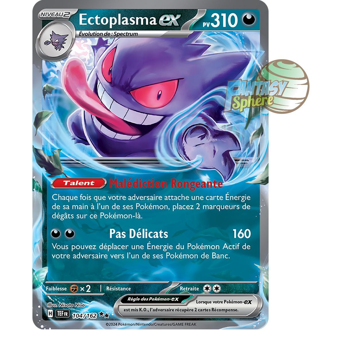 Ectoplasma EX - Double Rare 104/162 - Ecarlate et Violet Forces Temporelles