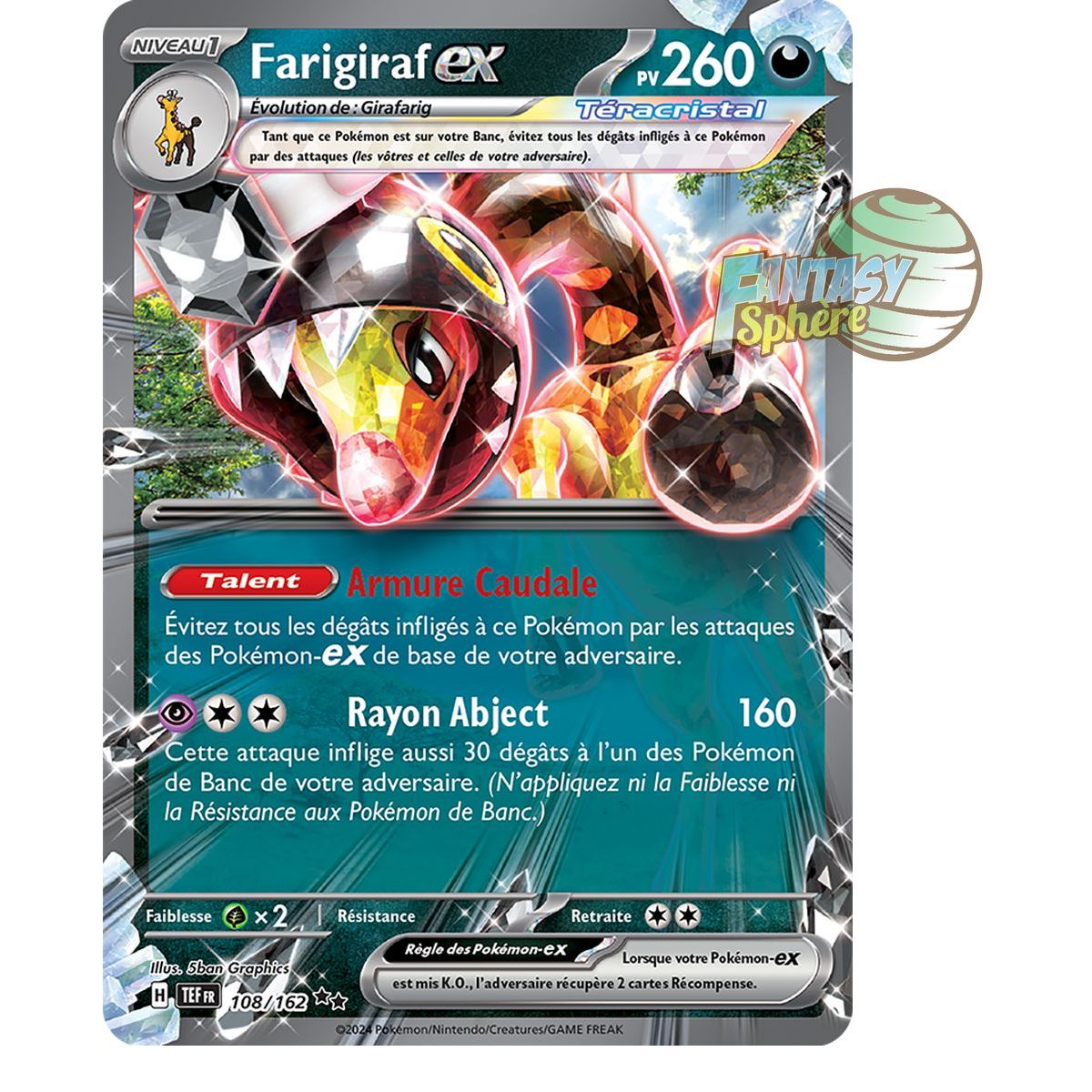 Farigiraf EX - Double Rare 108/162 - Ecarlate et Violet Forces Temporelles