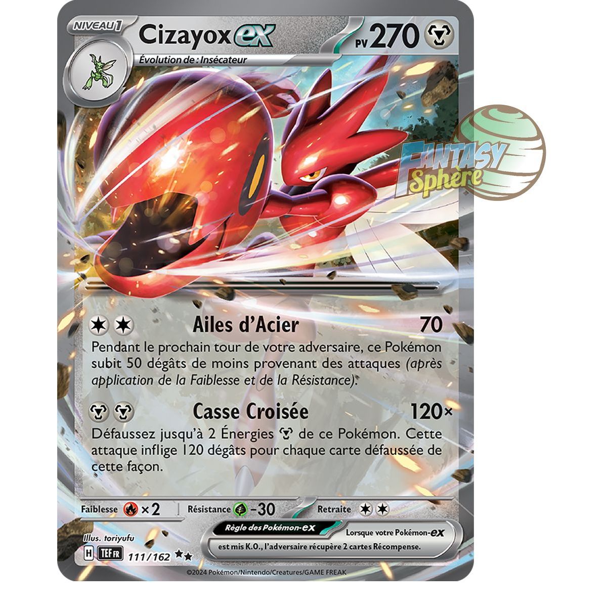 Item Cizayox EX - Double Rare 111/162 - Ecarlate et Violet Forces Temporelles