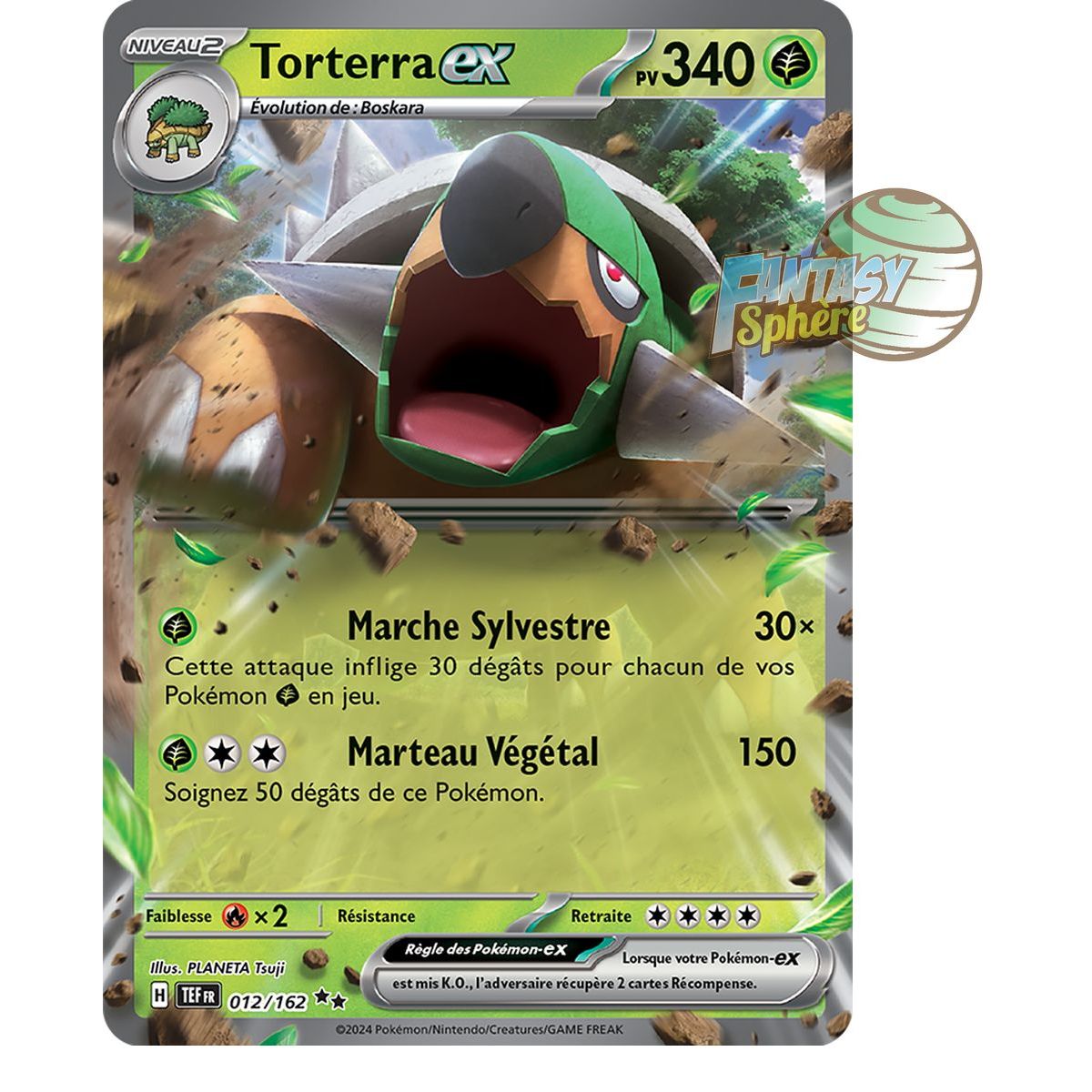 Torterra EX - Double Rare 12/162 - Ecarlate et Violet Forces Temporelles