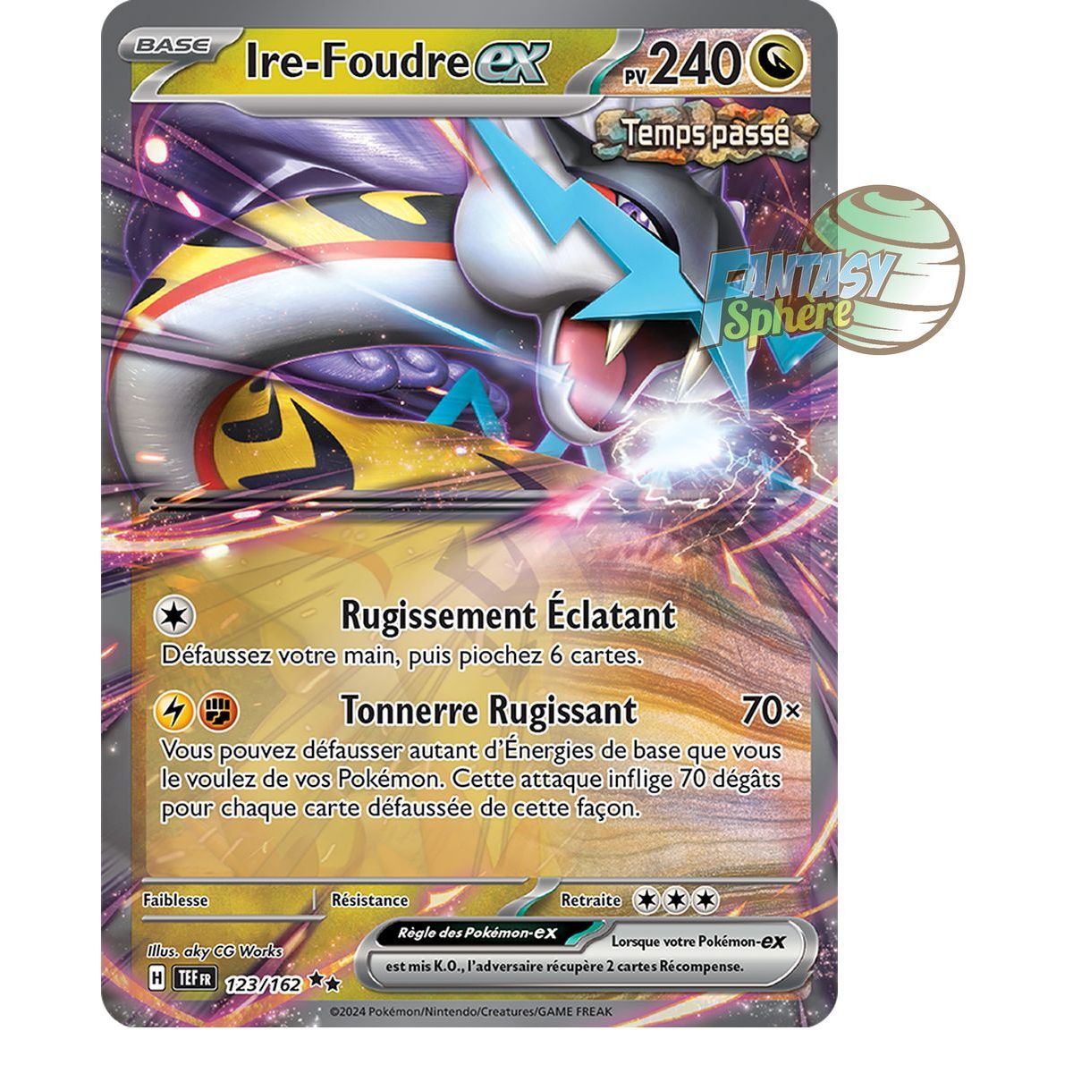 Ire-Foudre EX - Double Rare 123/162 - Ecarlate et Violet Forces Temporelles