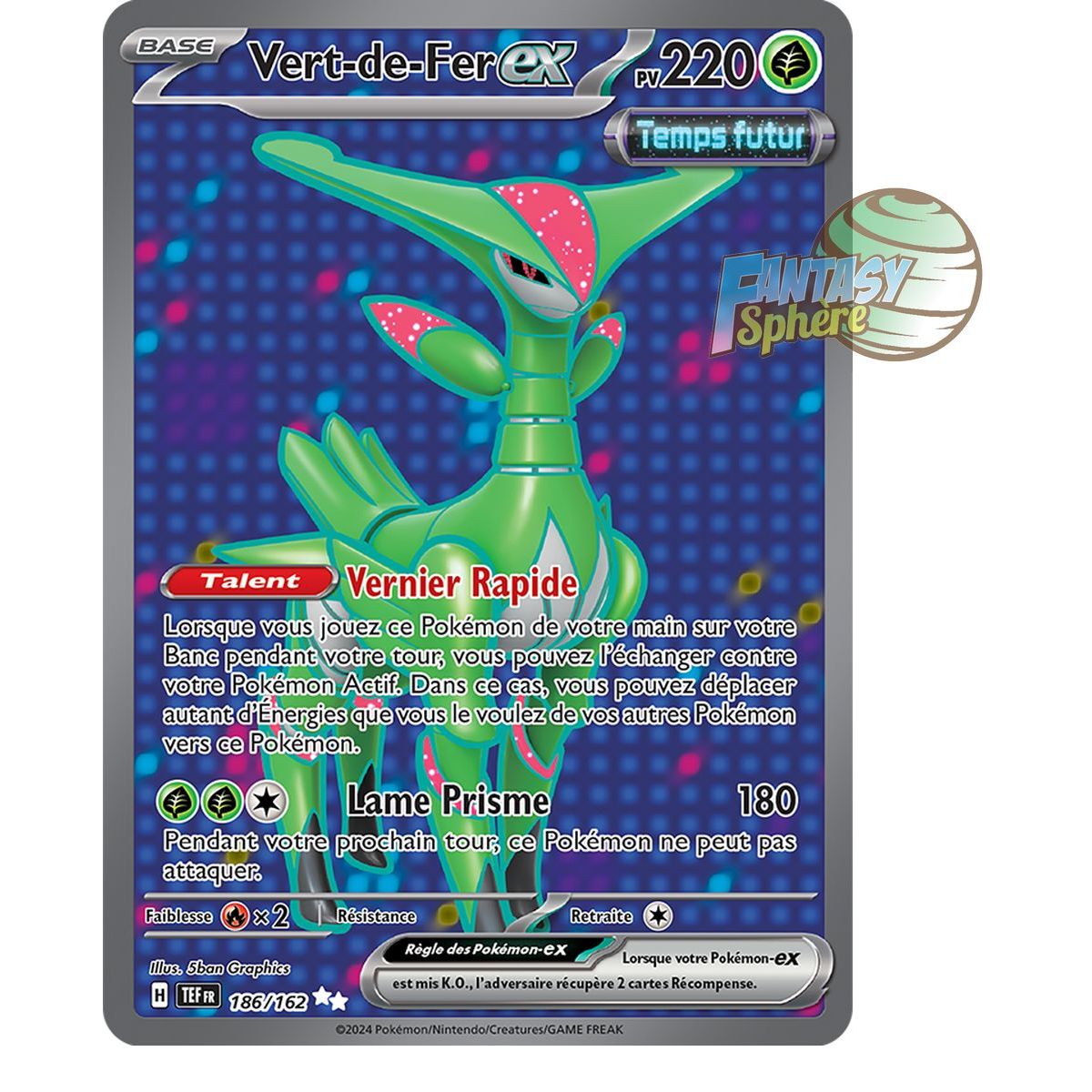 Item Vert-de-Fer EX - Ultra Rare 186/162 - Ecarlate et Violet Forces Temporelles