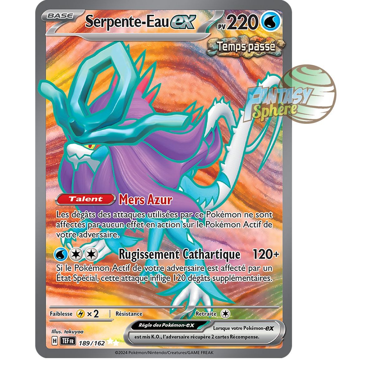 Serpente-Eau EX - Ultra Rare 189/162 - Ecarlate et Violet Forces Temporelles