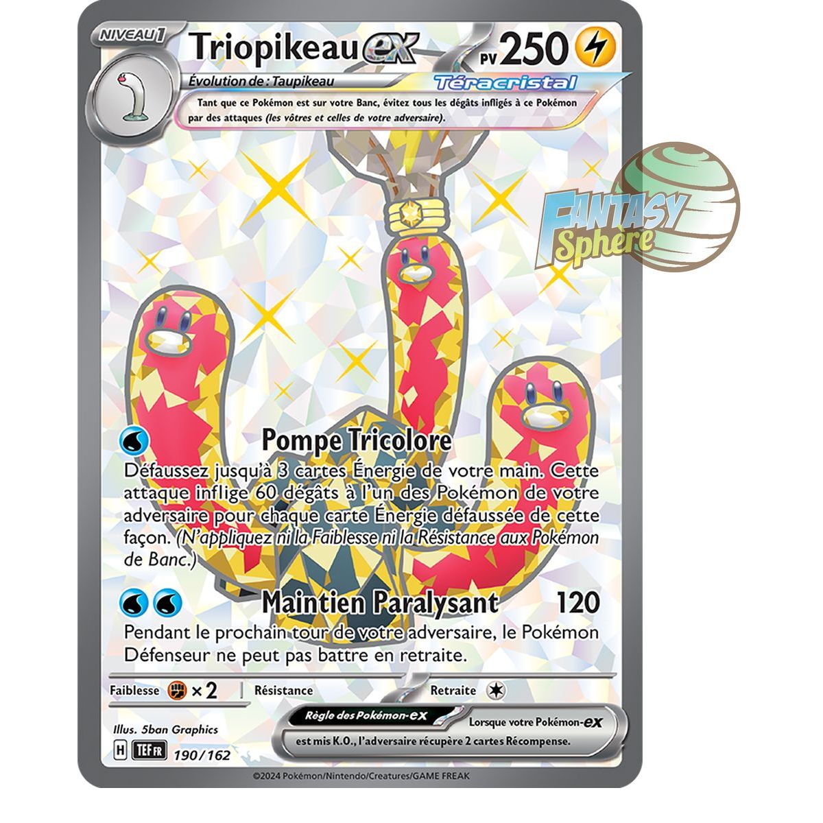 Triopikeau EX - Ultra Rare 190/162 - Ecarlate et Violet Forces Temporelles