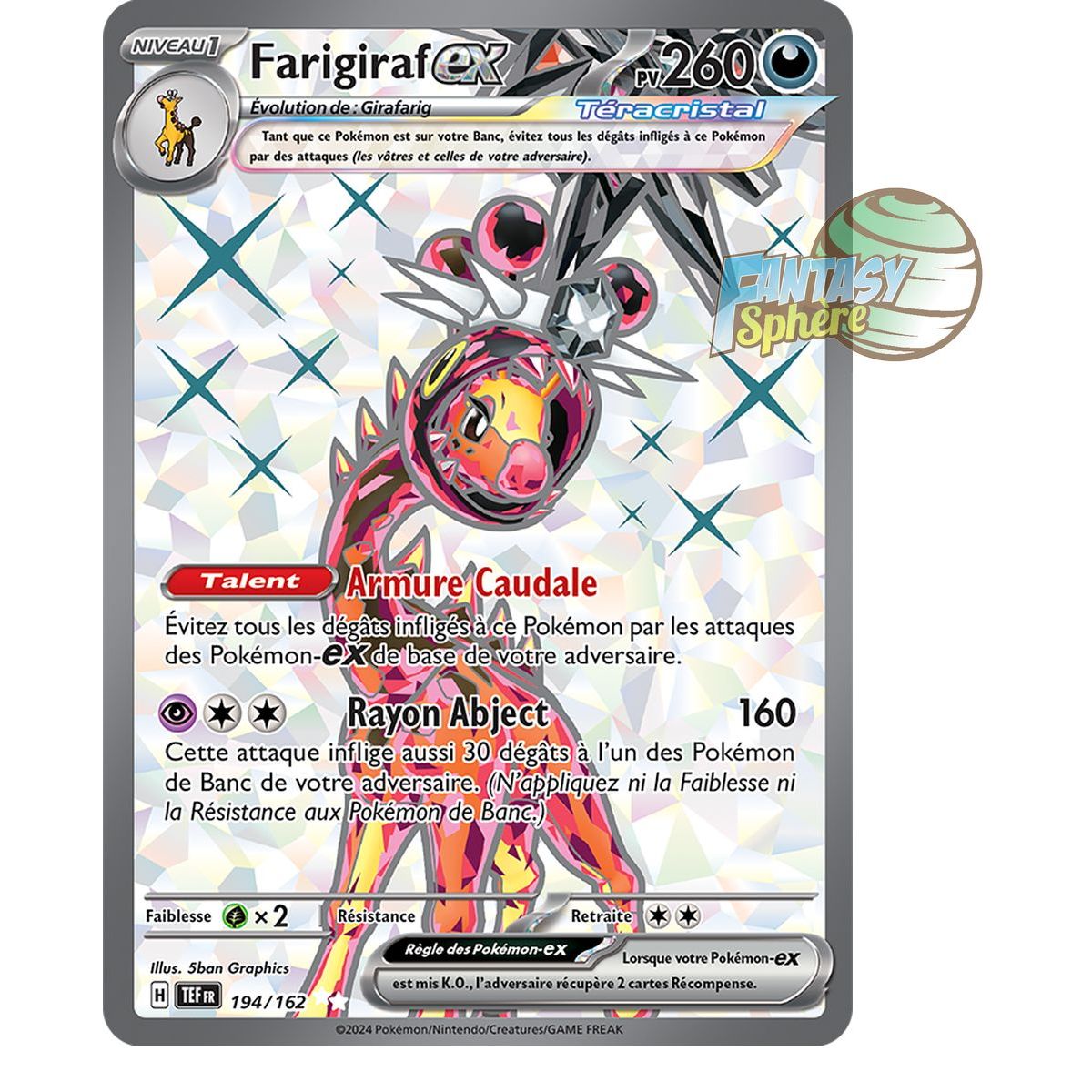 Item Farigiraf EX - Ultra Rare 194/162 - Ecarlate et Violet Forces Temporelles