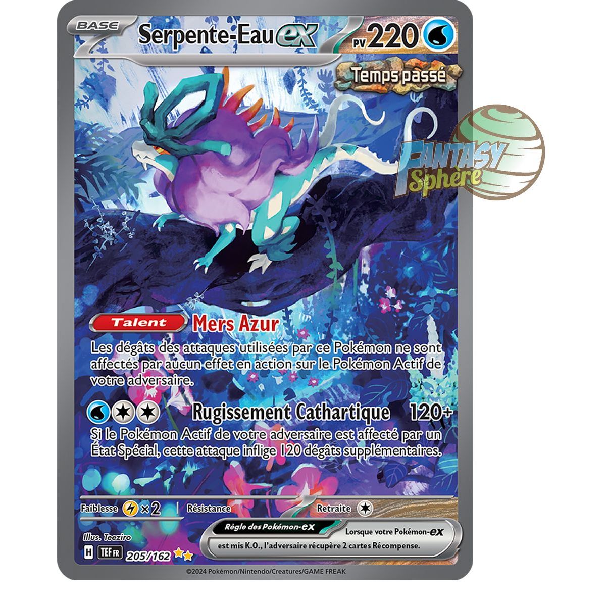 Item Serpente-Eau EX - Special Illustration Rare 205/162 - Ecarlate et Violet Forces Temporelles