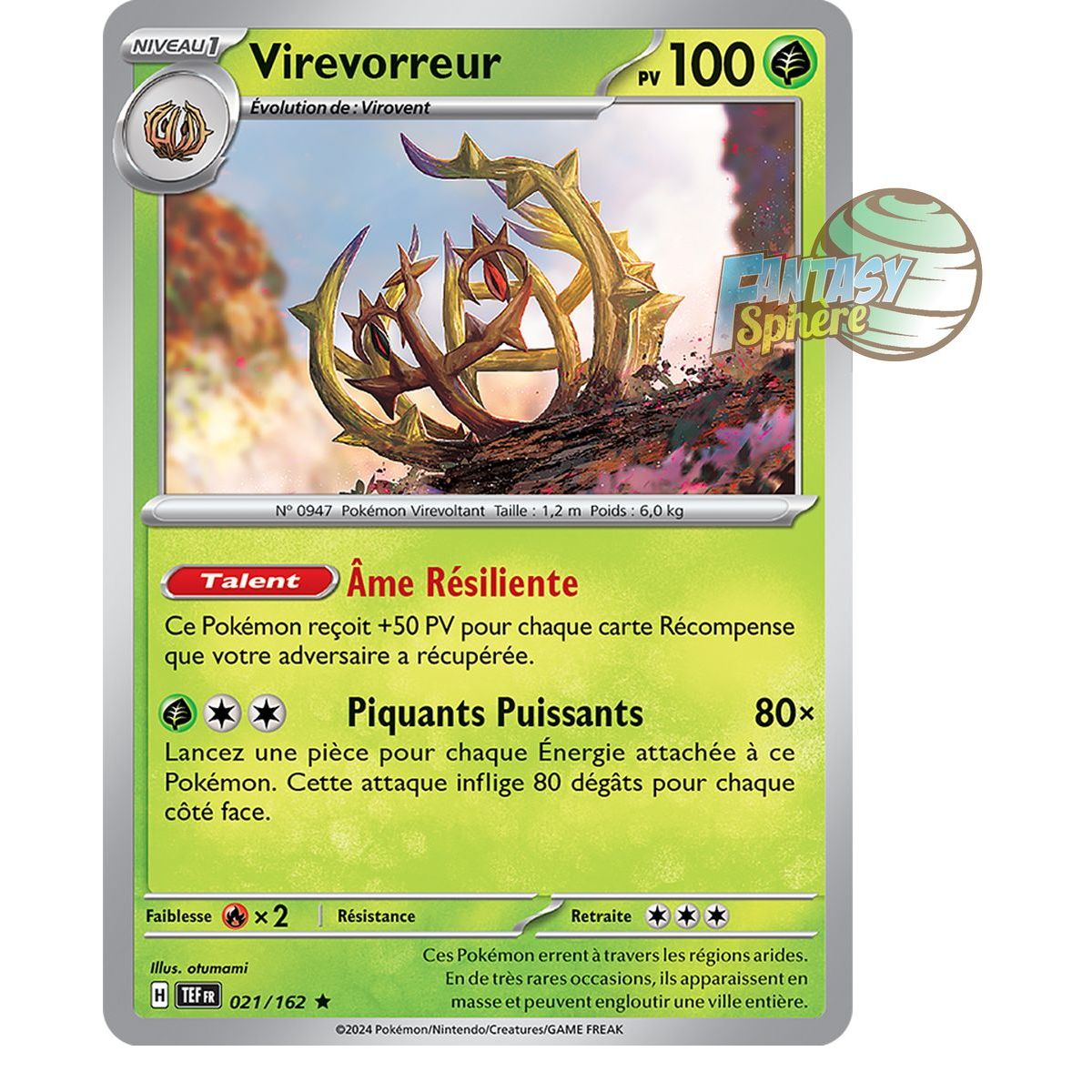 Virevorreur - Holo Rare 21/162 - Ecarlate et Violet Forces Temporelles