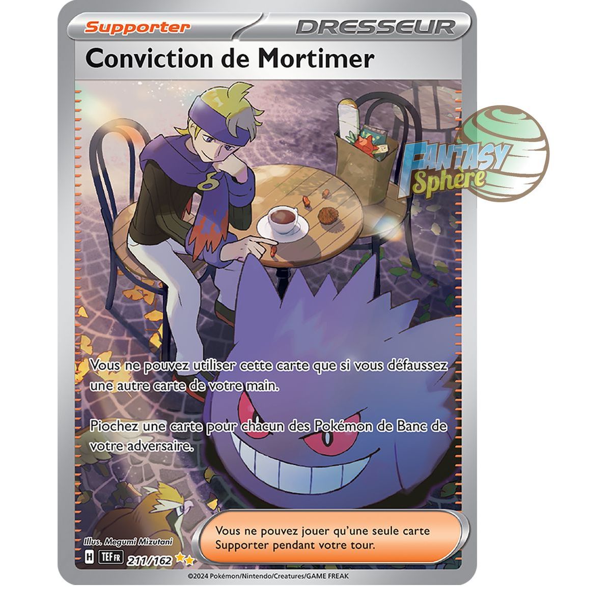 Item Conviction de Mortimer - Special Illustration Rare 211/162 - Ecarlate et Violet Forces Temporelles