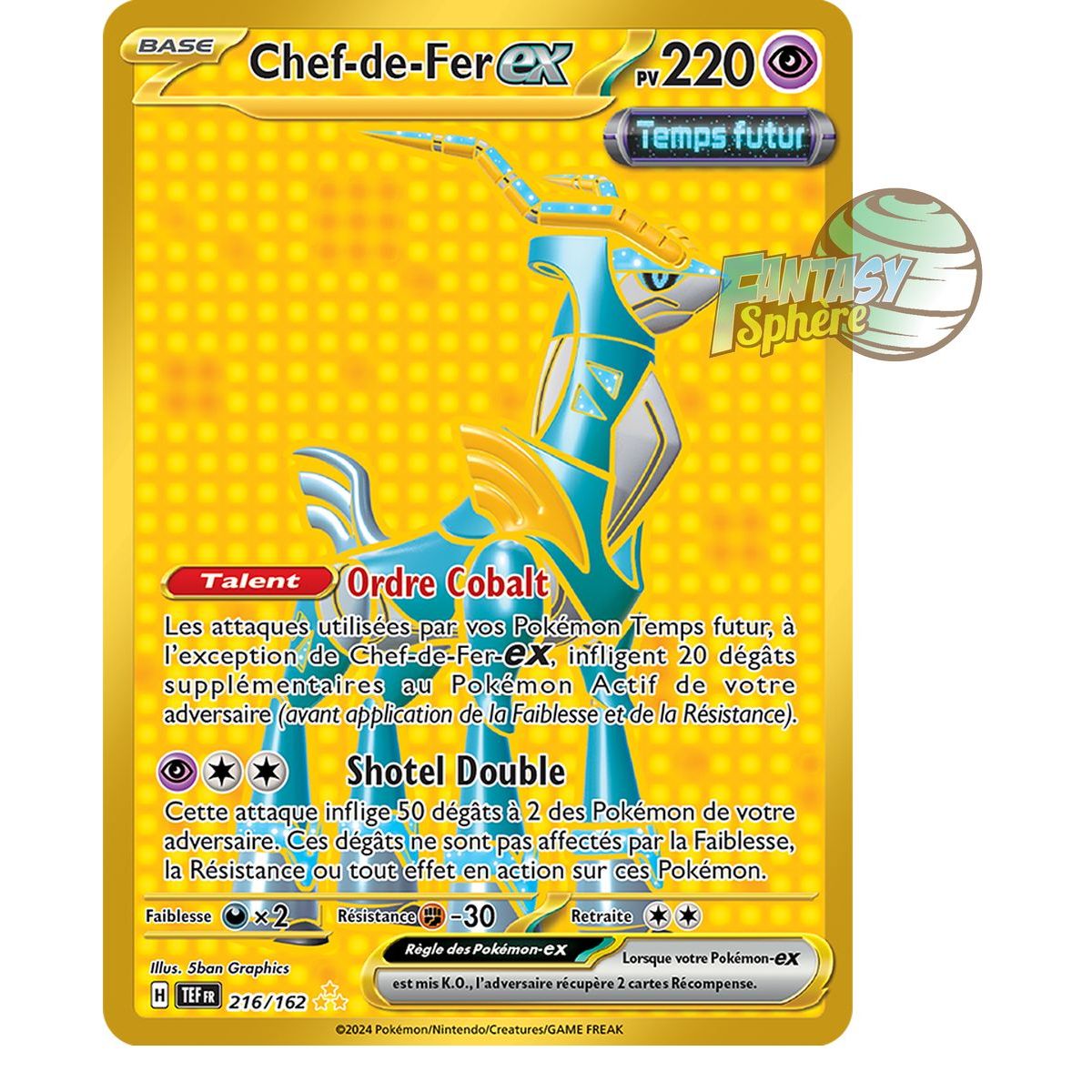 Item Chef-de-Fer EX - Secrete Rare 216/162 - Ecarlate et Violet Forces Temporelles