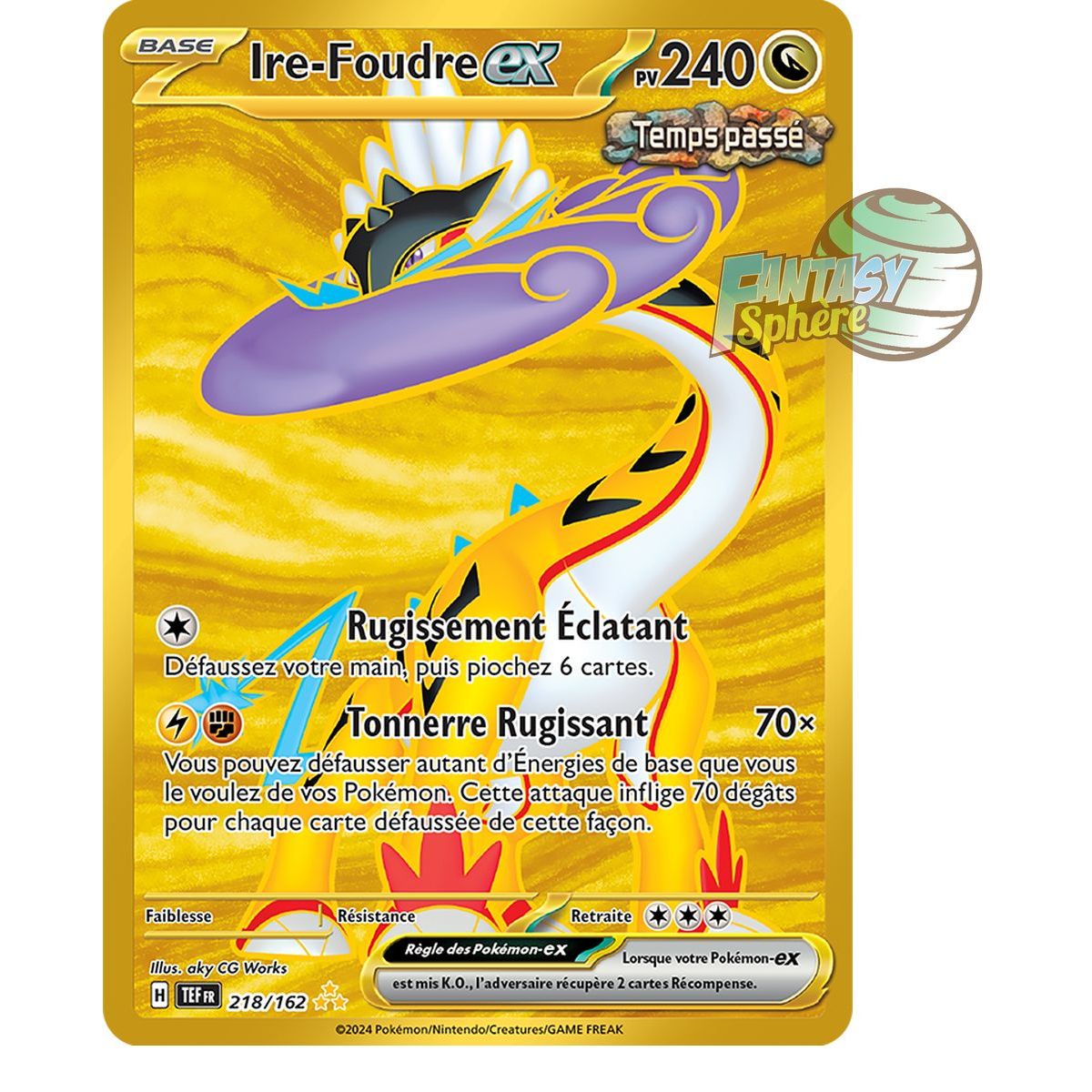 Ire-Foudre EX - Secrete Rare 218/162 - Ecarlate et Violet Forces Temporelles