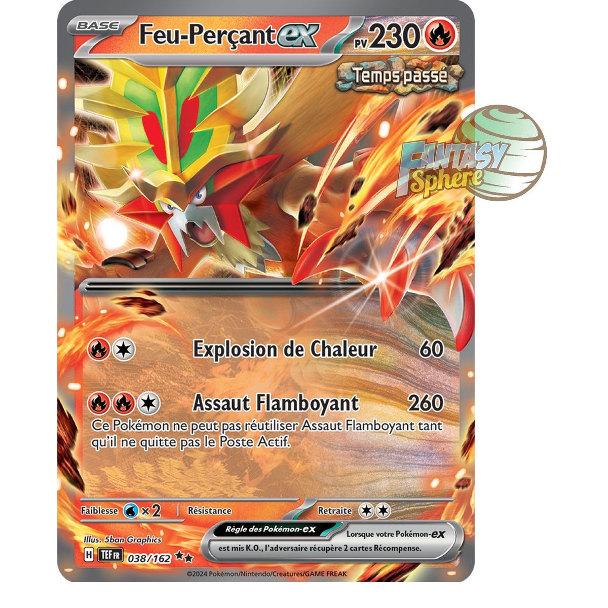 Item Feu-Perçant EX - Double Rare 38/162 - Ecarlate et Violet Forces Temporelles