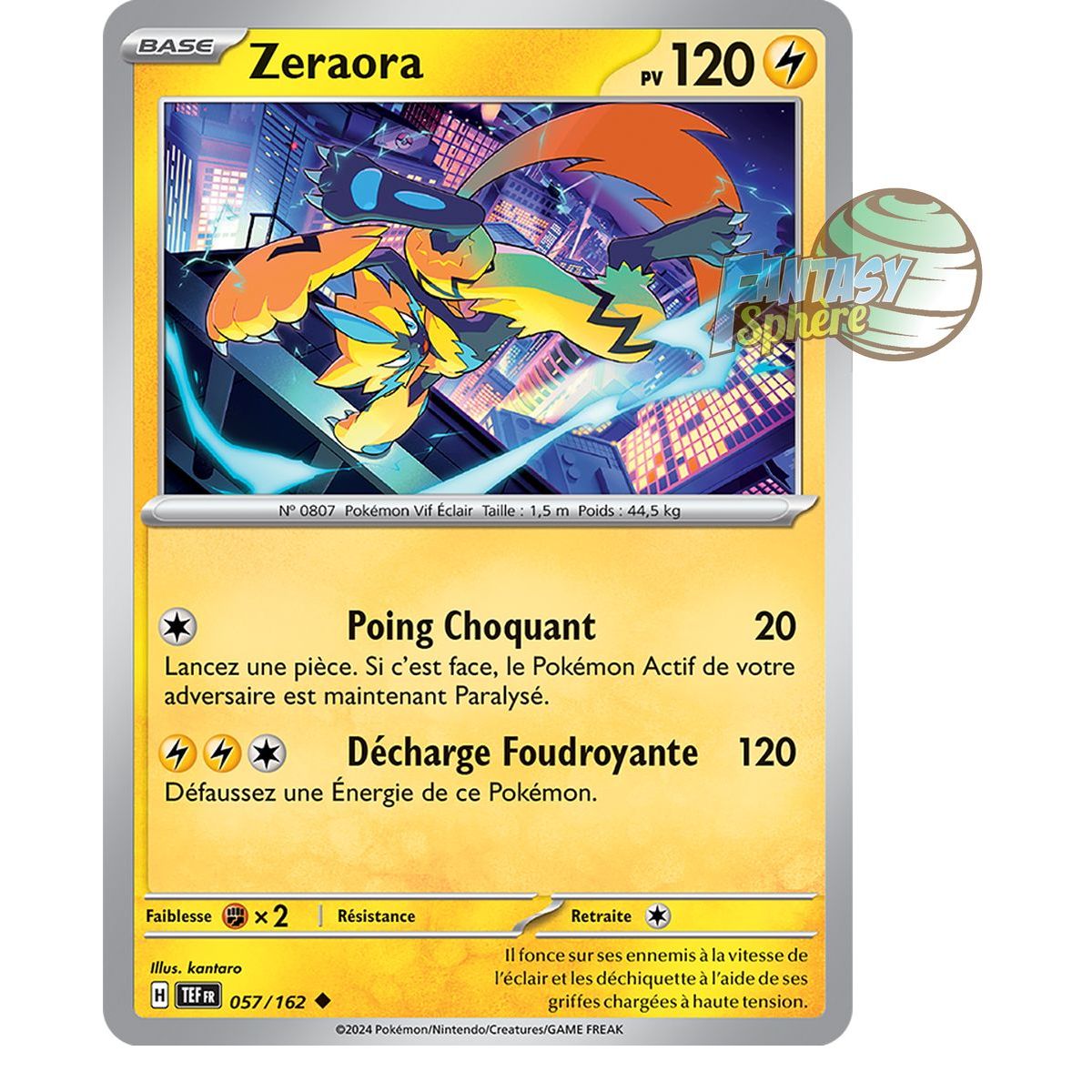 Zeraora - Reverse 57/162 - Ecarlate et Violet Forces Temporelles