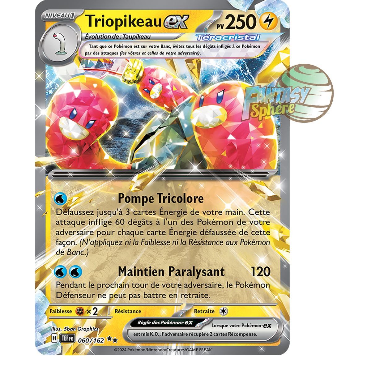 Triopikeau EX - Double Rare 60/162 - Ecarlate et Violet Forces Temporelles