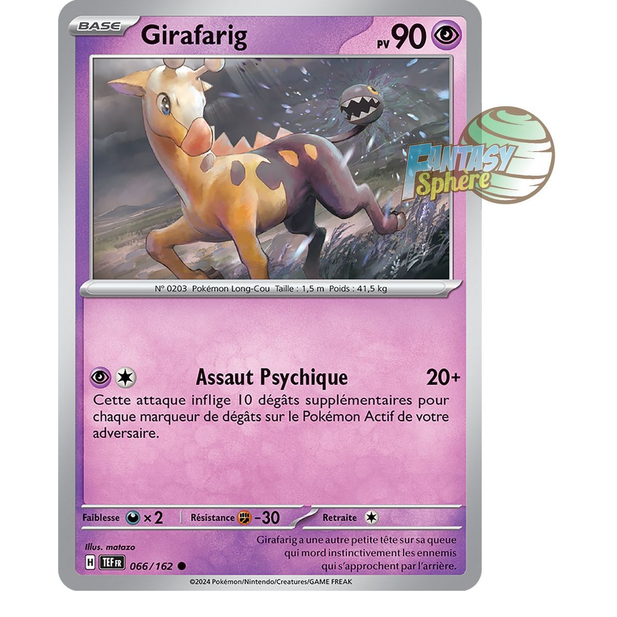 Girafarig - Reverse 66/162 - Ecarlate et Violet Forces Temporelles