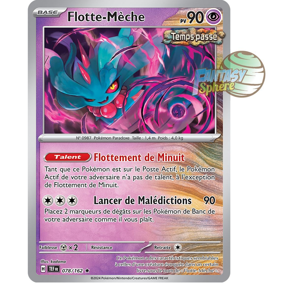 Item Flotte-Mèche - Holo Rare 78/162 - Ecarlate et Violet Forces Temporelles