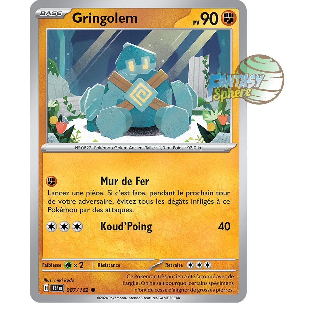 Gringolem - Reverse 87/162 - Ecarlate et Violet Forces Temporelles