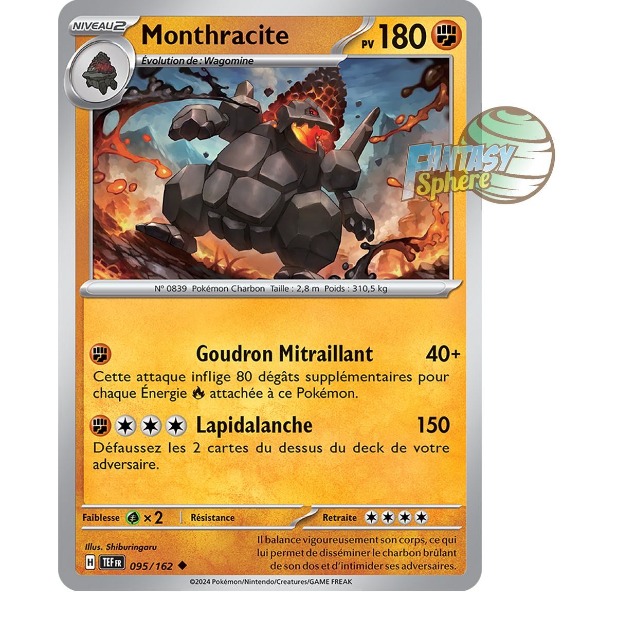 Monthracite - Peu Commune 95/162 - Ecarlate et Violet Forces Temporelles