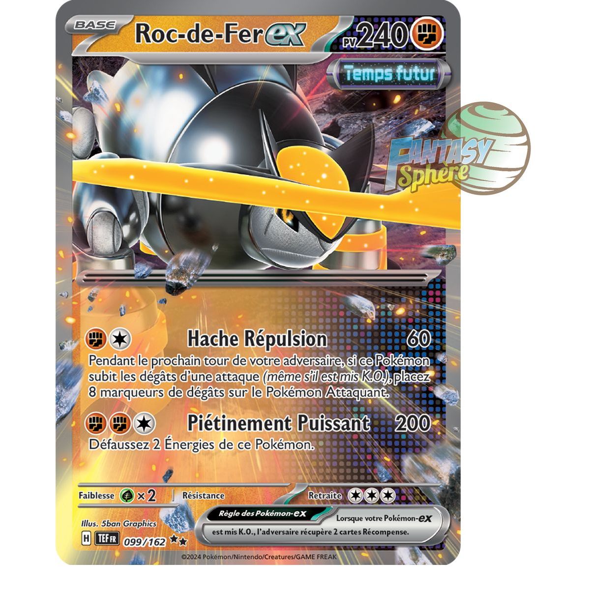 Item Roc-de-Fer EX - Double Rare 99/162 - Ecarlate et Violet Forces Temporelles