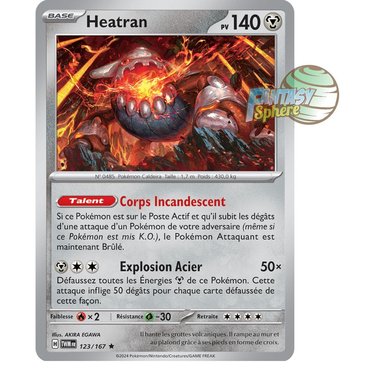 Item Heatran - Holo Rare 123/167 - Ecarlate et Violet Mascarade Crépusculaire