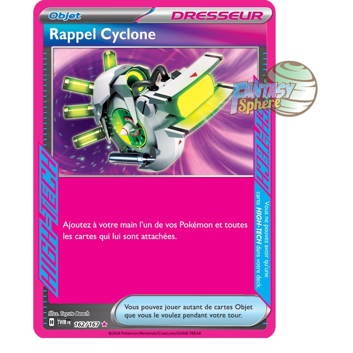 Rappel Cyclone - ACE SPEC rare 162/167 - Ecarlate et Violet Mascarade Crépusculaire