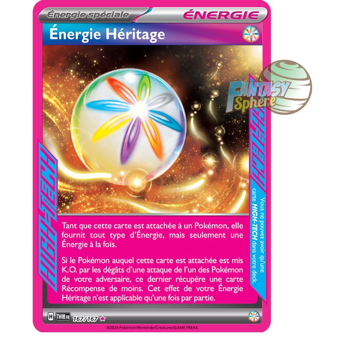 Item Énergie Héritage - ACE SPEC rare 167/167 - Ecarlate et Violet Mascarade Crépusculaire