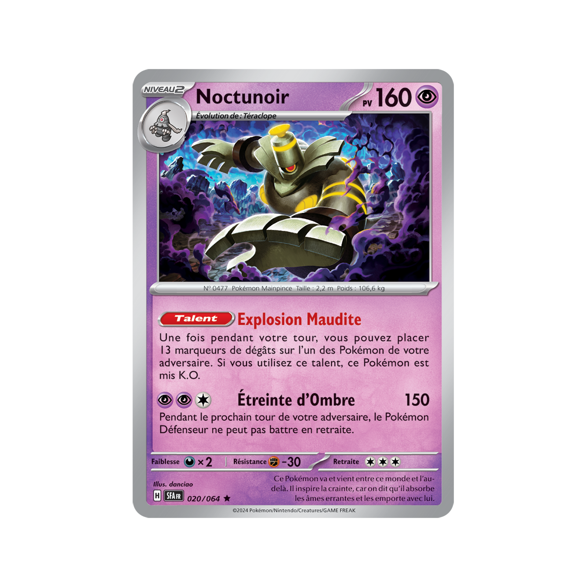 Noctunoir - Holo Rare 20/64 - Ecarlate et Violet Fable Nébuleuse