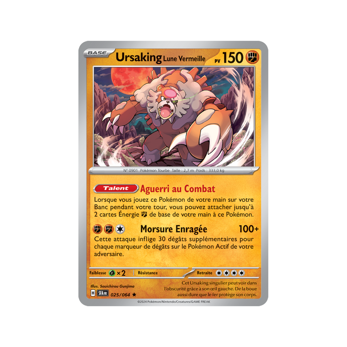 Ursaking Lune Vermeille - Holo Rare 25/64 - Ecarlate et Violet Fable Nébuleuse