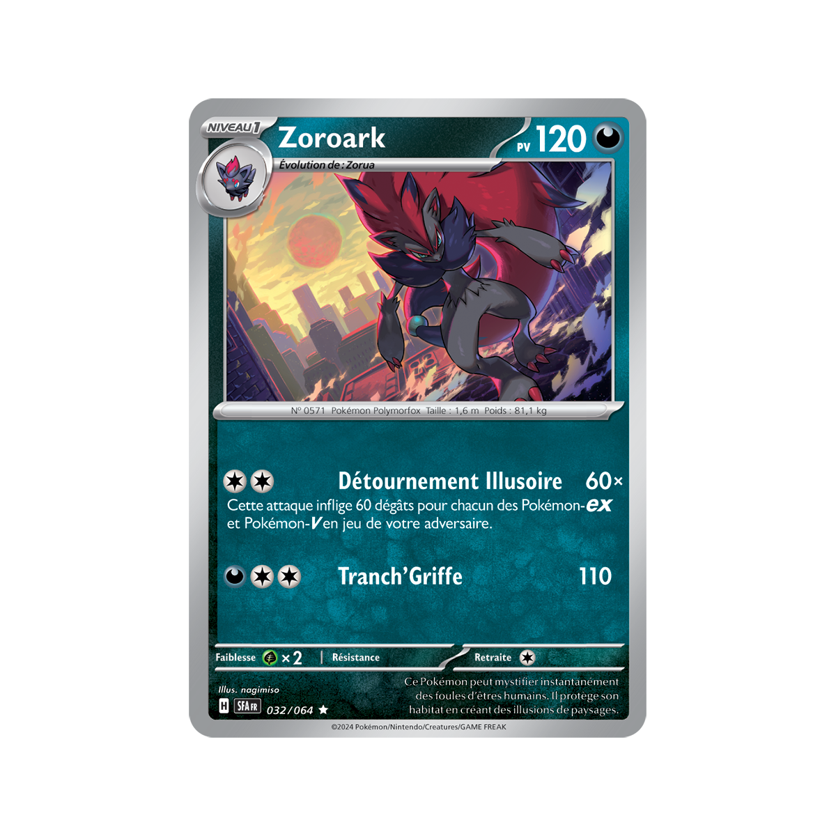 Zoroark - Holo Rare 32/64 - Ecarlate et Violet Fable Nébuleuse