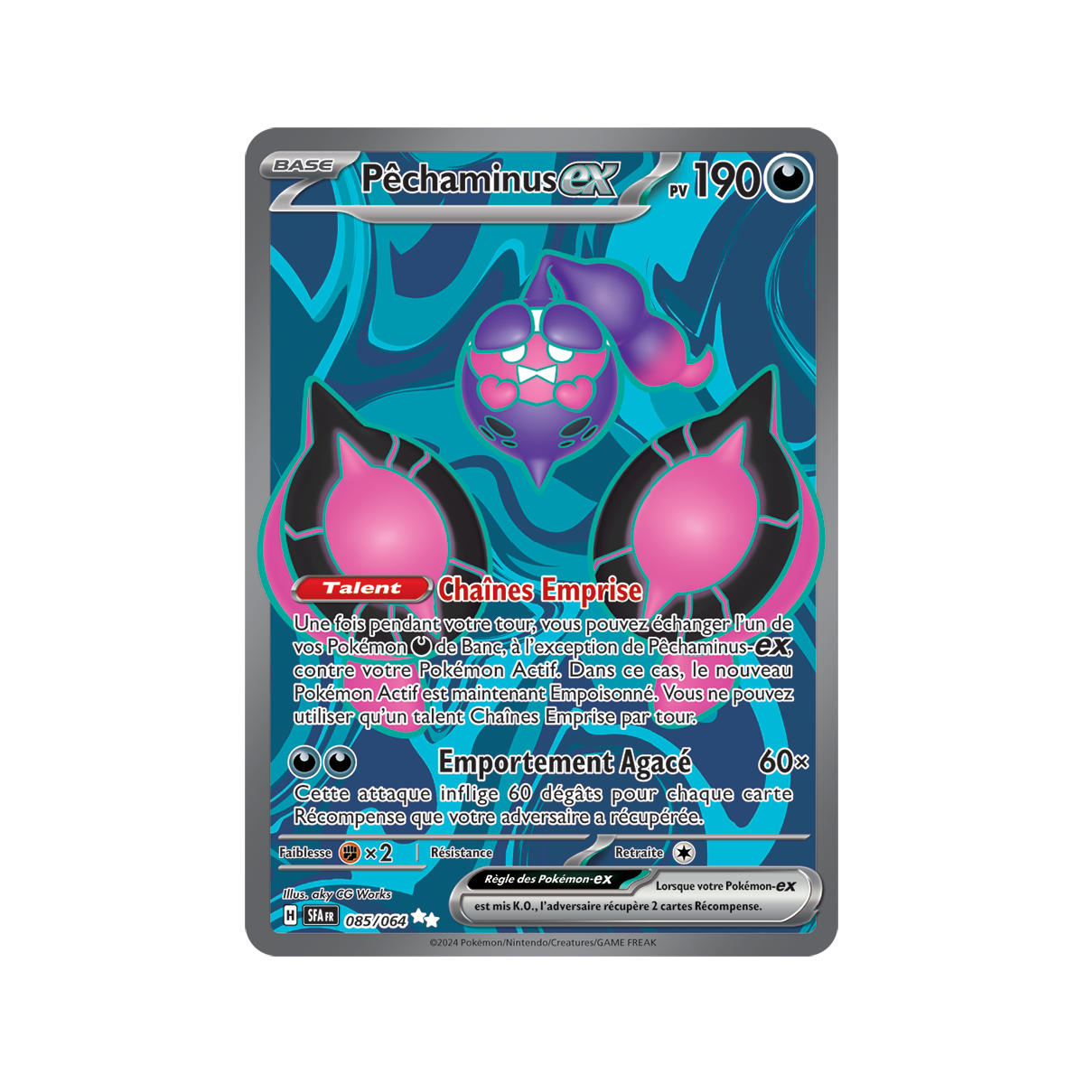 Item Pêchaminus EX - Full Art Ultra Rare 85/64 - Ecarlate et Violet Fable Nébuleuse