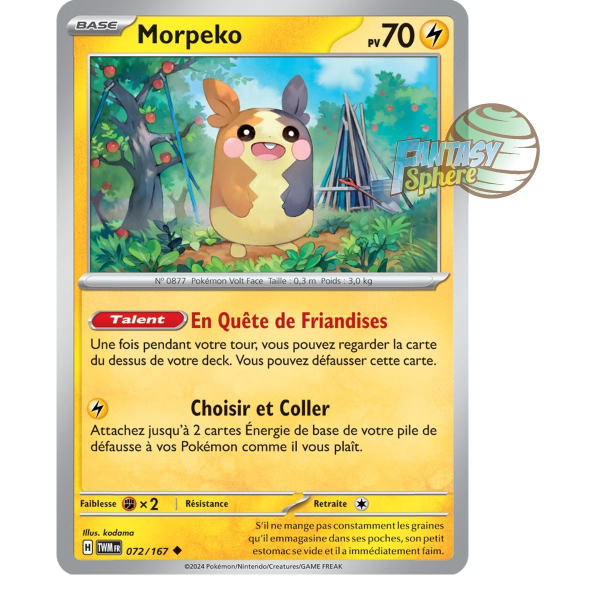 Item Morpeko - Reverse 72/167 - Ecarlate et Violet Mascarade Crépusculaire