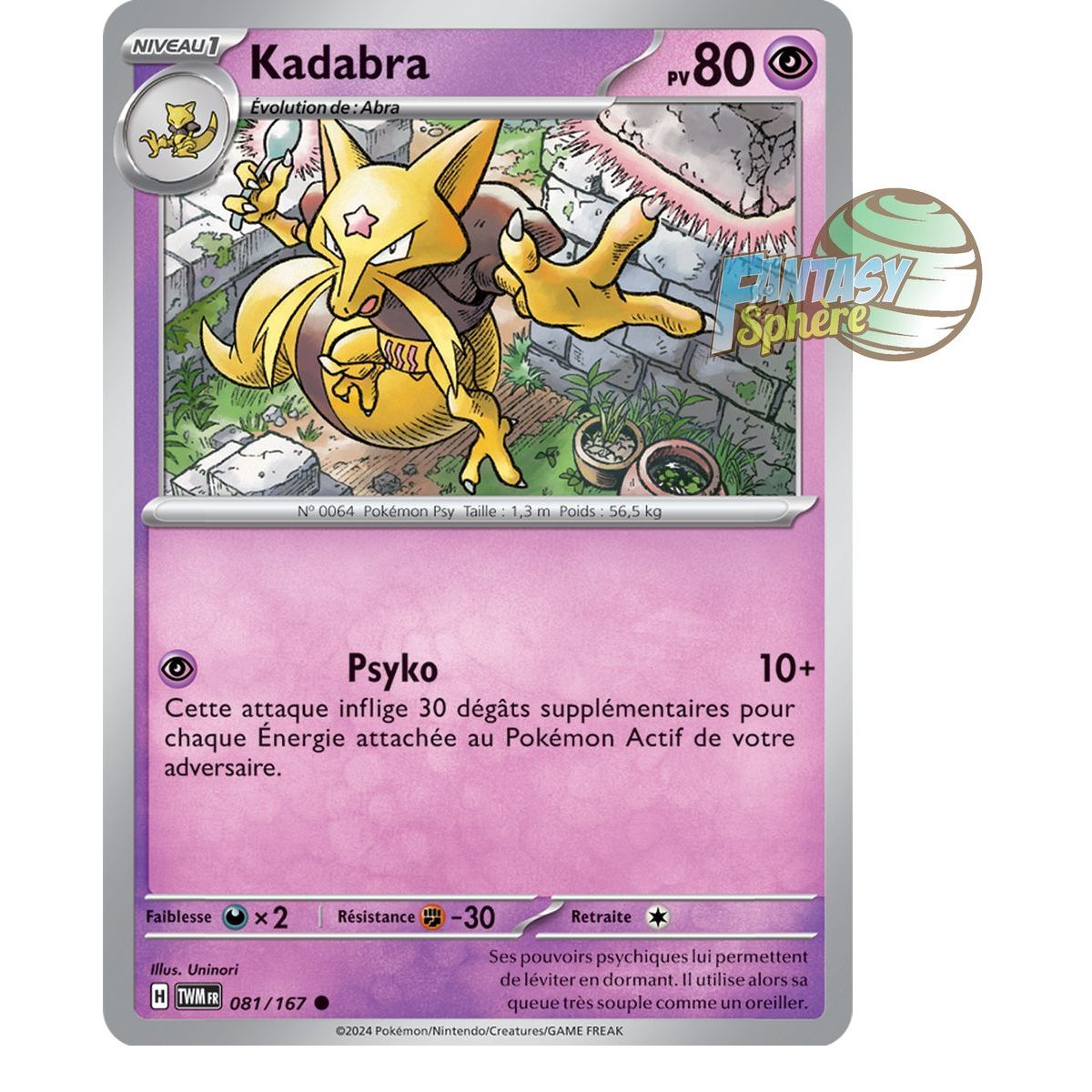 Item Kadabra - Reverse 81/167 - Ecarlate et Violet Mascarade Crépusculaire