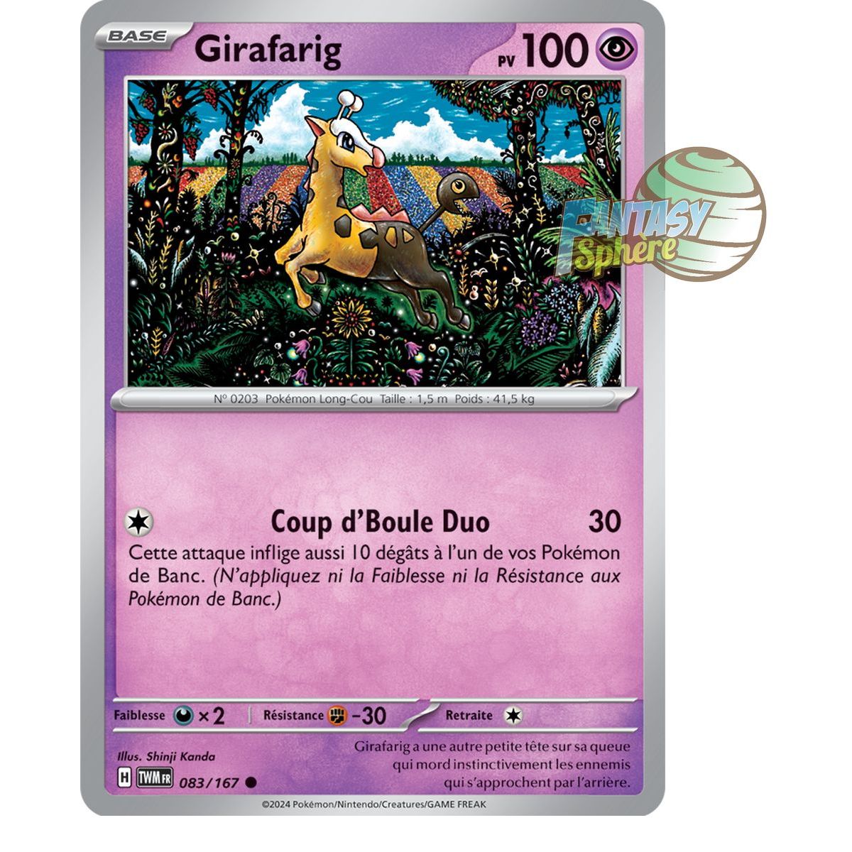 Item Girafarig - Reverse 83/167 - Ecarlate et Violet Mascarade Crépusculaire